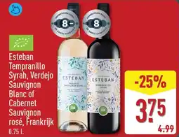 ALDI Esteban Tempranillo Syrah, Verdejo Sauvignon Blanc of Cabernet Sauvignon rosé aanbieding