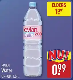 ALDI Evian water aanbieding