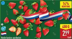 ALDI Nederlandse aardbeien aanbieding