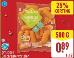 ALDI Daylicious Geschrapte wortelen aanbieding