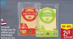 ALDI Molenland goudse kaas 48+ plakken jong of jong belegen aanbieding