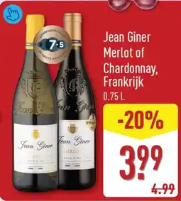 ALDI Jean Giner Merlot of Chardonnay aanbieding