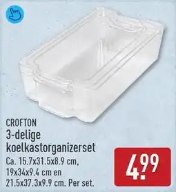 ALDI Crofton 3-delige koelkastorganizerset aanbieding