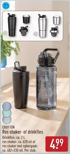 ALDI Crofton rvs shaker of drinkfles aanbieding