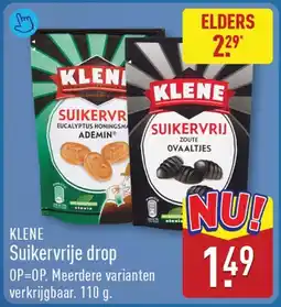ALDI Klene suikervrije drop aanbieding