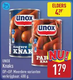 ALDI Unox knaks aanbieding