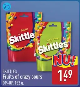 ALDI Skittles fruits of crazy sours aanbieding