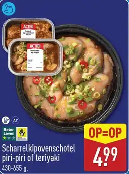 ALDI Scharrelkipovenschotel piri-piri of teriyaki aanbieding