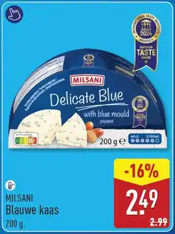 ALDI Milsani blauwe kaas aanbieding