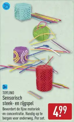 ALDI Toylino sensorisch steek en rijgspel aanbieding