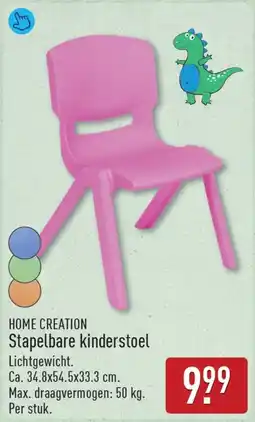 ALDI Home creation stapelbare kinderstoel aanbieding