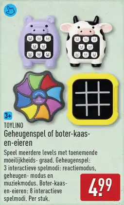 ALDI Toylino geheugenspel of boter kaas en eieren aanbieding