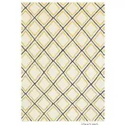 Praxis Vloerkleed Fajah berber ruit blauw 160x230cm aanbieding