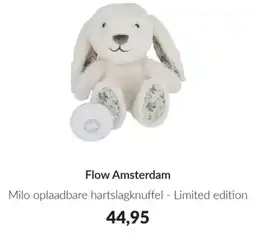 Babypark Flow Amsterdam Milo oplaadbare hartslagknuffel aanbieding