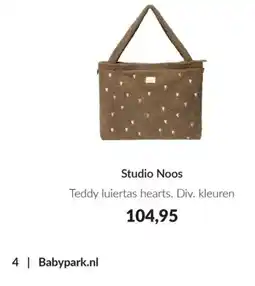 Babypark Studio Noos Teddy luiertas hearts. Div. kleuren aanbieding