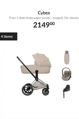 Babypark Cybex Priam 5 Style kinderwagen bundel - rosegold aanbieding