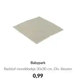 Babypark Babypark Badstof monddoekje aanbieding