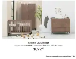 Babypark Kidsmill Levi walnoot aanbieding