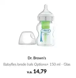 Babypark Dr. Brown's Babyfles brede hals Options+ 150 ml - Glas aanbieding