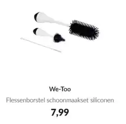 Babypark We-Too Flessenborstel schoonmaakset siliconen aanbieding