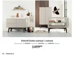Babypark Kidsmill Sixties oatmeal / walnut aanbieding