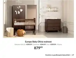 Babypark Europe Baby Olivia walnoot aanbieding