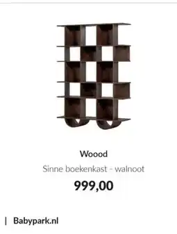 Babypark Wood Sinne boekenkast walnoot aanbieding