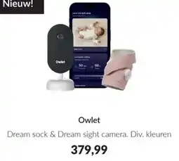 Babypark Owlet Dream sock & Dream sight camera aanbieding
