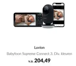 Babypark Luvion Babyfoon Supreme Connect 3. Div. kleuren aanbieding