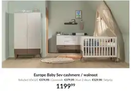 Babypark Europe Baby Sev cashmere / walnoot aanbieding