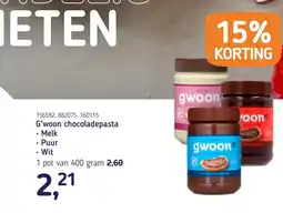 Van Hoeckel G'woon chocoladepasta aanbieding