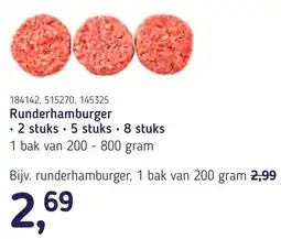 Van Hoeckel Runderhamburger aanbieding