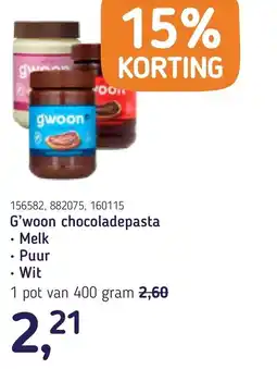 Van Hoeckel G'woon chocoladepasta aanbieding