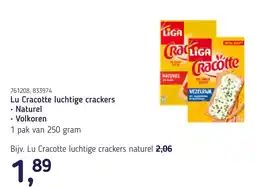 Van Hoeckel Lu Cracotte luchtige crackers aanbieding