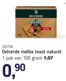Van Hoeckel Delverde melba toast naturel aanbieding