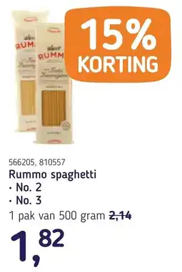 Van Hoeckel Rummo spaghetti aanbieding