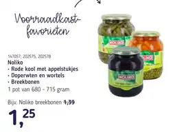 Van Hoeckel Noliko Rode kool met appelstukjes Doperwten en wortels Breekbonen aanbieding
