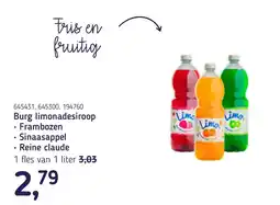 Van Hoeckel Burg limonadesiroop aanbieding