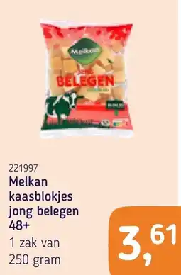 Van Hoeckel Melkan kaasblokjes jong belegen aanbieding