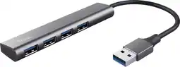 Coolblue Trust Halyx 4-Poorts USB A 3.2 Gen 1-hub aanbieding