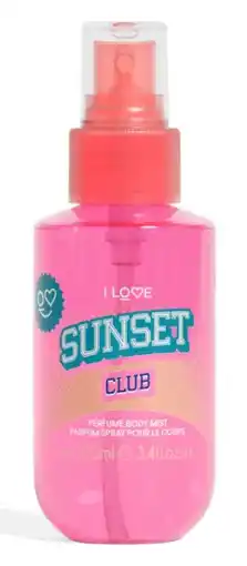 De Online Drogist I Love Sunset Club Perfume Body Mist aanbieding