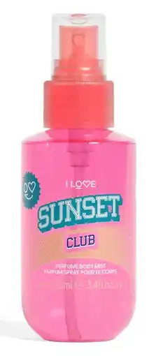 De Online Drogist I Love Sunset Club Perfume Body Mist aanbieding