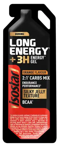 De Online Drogist Isostar Long Energy +3H Booster Gel Orange aanbieding