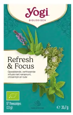 De Online Drogist Yogi Tea Refresh & Focus Kruidenthee aanbieding