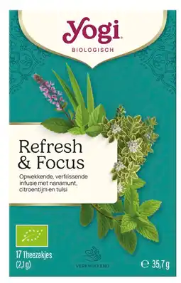 De Online Drogist Yogi Tea Refresh & Focus Kruidenthee aanbieding