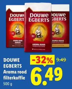Lidl Douwe Egberts Aroma rood filterkoffie aanbieding