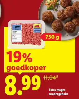 Lidl Extra mager rundergehakt aanbieding