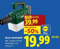 Lidl Accu-nevelspuit aanbieding