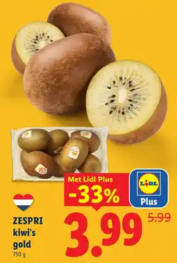 Lidl Zespri kiwi's gold aanbieding