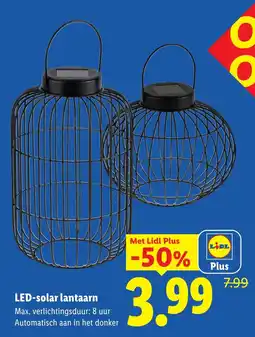 Lidl LED-solar lantaarn aanbieding